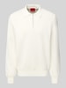 HUGO Relaxed fit gebreide pullover van puur katoen, model 'SAN PAULEY-C' Offwhite