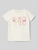 Name It T-Shirt mit Schleifen-Detail Modell 'NMFDESSY' Offwhite
