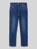 s.Oliver RED LABEL Slim Fit Jeans aus Baumwoll-Mix Modell 'BRAD' Dunkelblau