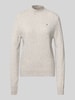 Tommy Hilfiger Regular Fit Pullover aus Woll-Kaschmir-Mix Hellgrau