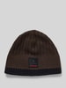 FIRE + ICE Strickmütze aus Schurwoll-Mix Modell 'EASTAN' Dunkelbraun