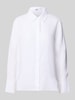 MANGO Regular Fit Leinenbluse mit verdeckter Knopfleiste Weiss