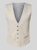 Zuitable Anzugweste mit V-Ausschnitt Modell 'WESLEY' Beige
