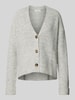 Christian Berg Woman Strickjacke mit Knopfleiste Hellgrau Melange