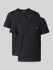 Emporio Armani T-Shirt mit Label-Print Black