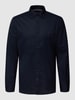 Tommy Hilfiger Vrijetijdsoverhemd met logostitching, model 'CORE FLEX POPLIN' Marineblauw