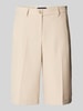 Gardeur Korte regular fit broek met persplooien, model 'FRANCA4' Zand
