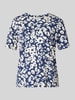 Marc Cain T-Shirt im Allover-Look mit Rundhalsausschnitt Royal