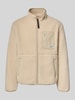 Marc O'Polo DENIM Regular Fit Teddy- / Webpelzjacke mit Brustleistentaschen Beige
