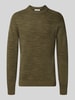 Selected Regular fit gebreide pullover van puur katoen model 'DANE' Marineblauw