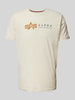 Alpha Industries T-Shirt mit Label-Print Offwhite