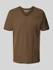 MCNEAL T-Shirt mit V-Ausschnitt Mittelbraun