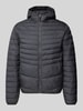 Jack & Jones Steppjacke mit Kapuze Modell 'ESTATE' Anthrazit