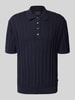 Jack & Jones Premium Poloshirt in gebreide look, model 'MASON' Donkerblauw