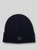 BOSS Beanie van zuivere scheerwol, model 'FATI' Marineblauw