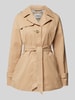 s.Oliver RED LABEL Kurzer Trenchcoat mit Bindegürtel Beige