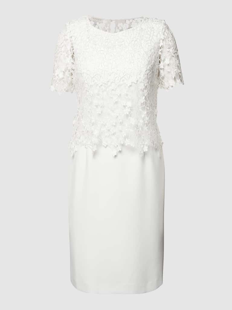 Apart Glamour bruidsjurk met contrastgarnering in offwhite online kopen