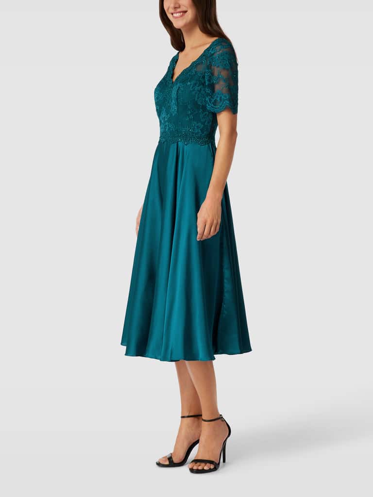 Mascara Cocktailkleid mit Ziersteinbesatz (petrol) online kaufen