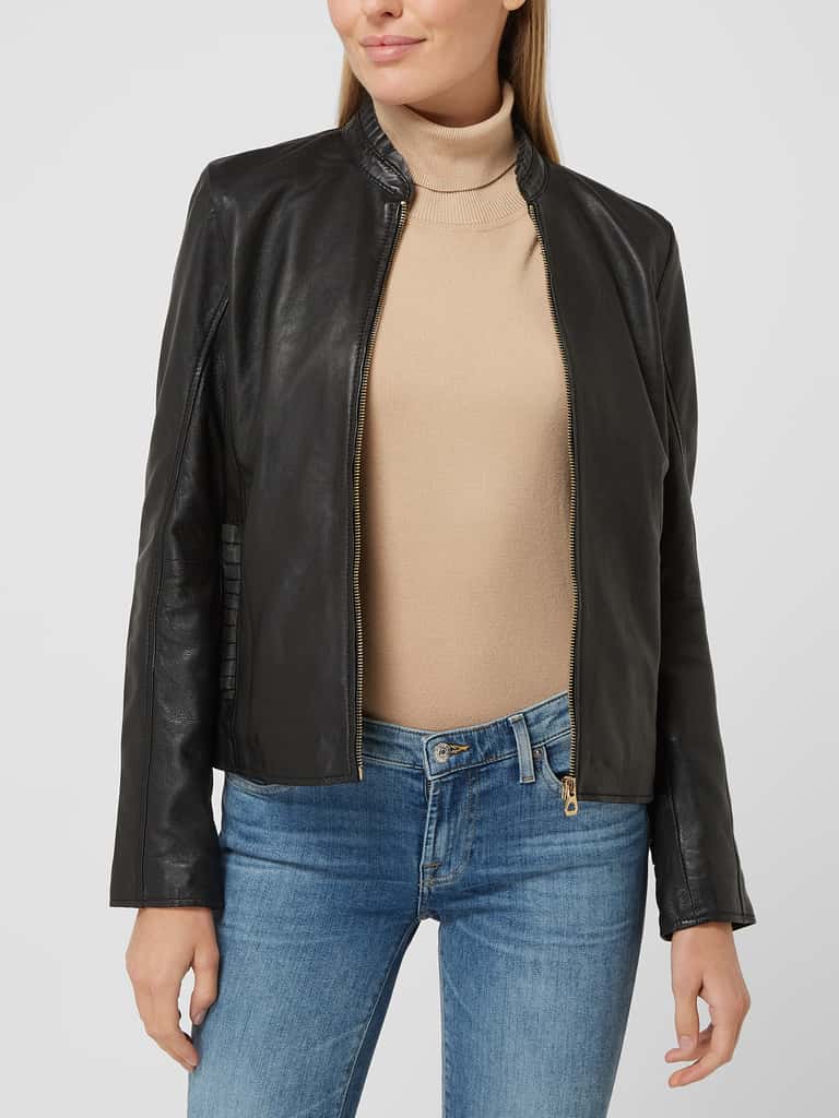 Gerard Darel Marion reversible cape van lamsleer met capuchon • Zand
