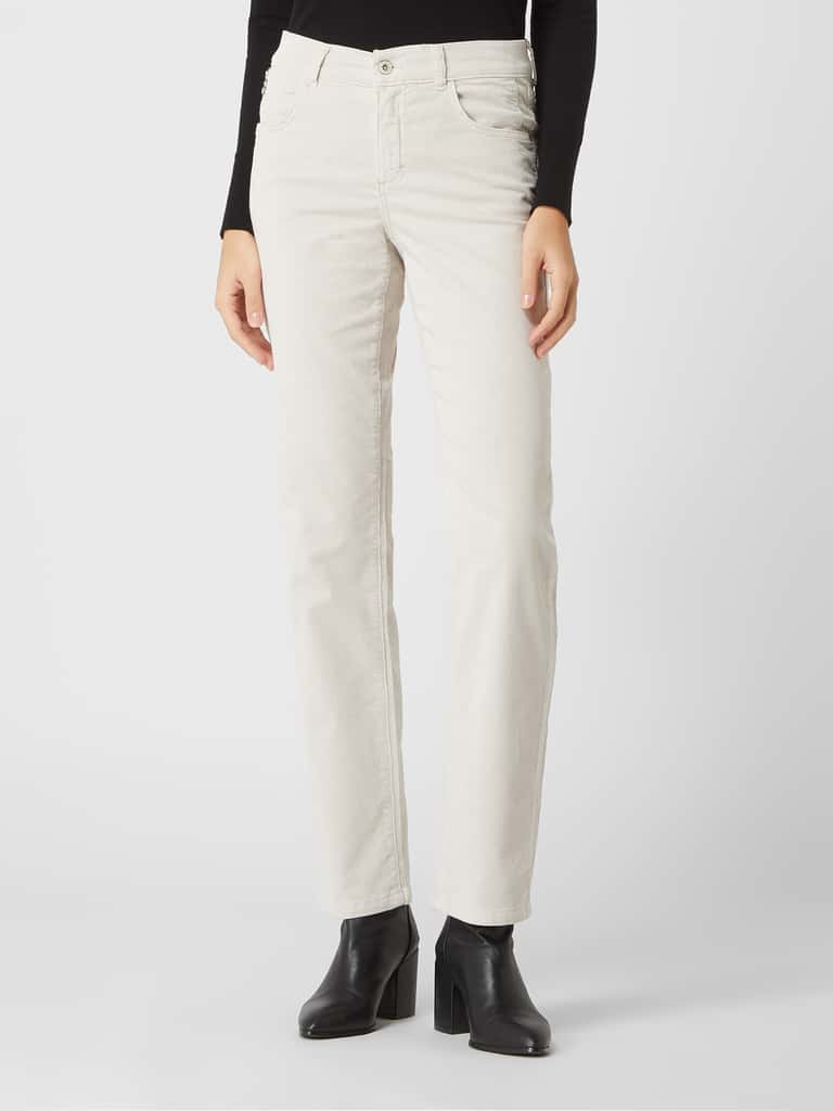 Angels Corduroy broek met labelpatch, model 'DOLLY 2.0' in offwhite