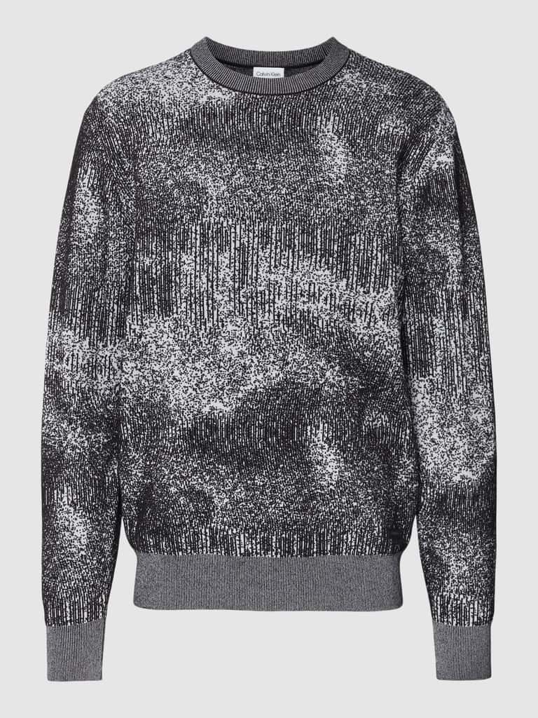 CK Calvin Klein Sweatshirt met labeldetail, model 'FANCY JACQUARD' in
