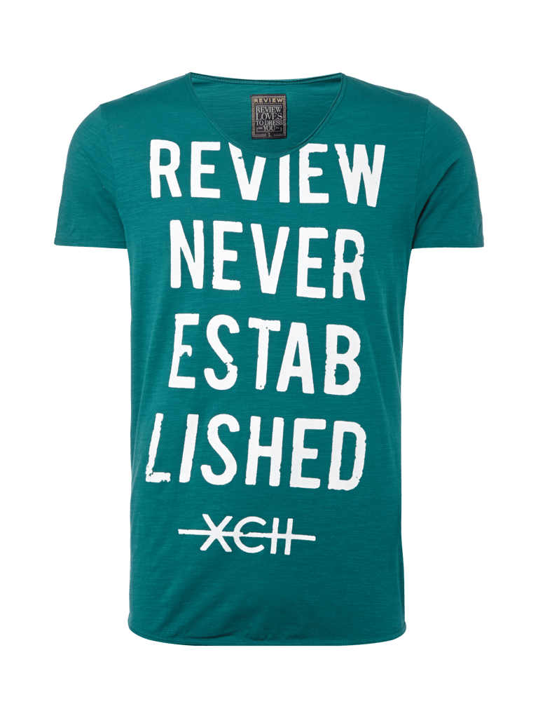 REVIEW TShirt mit großem LogoPrint (grün) online kaufen