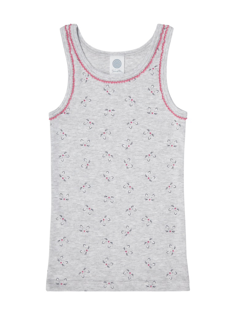 Canottiera Sanetta Per Bambine E Ragazze - Grigia, Cotone Elastico, Comoda E Morbida - Foto 8