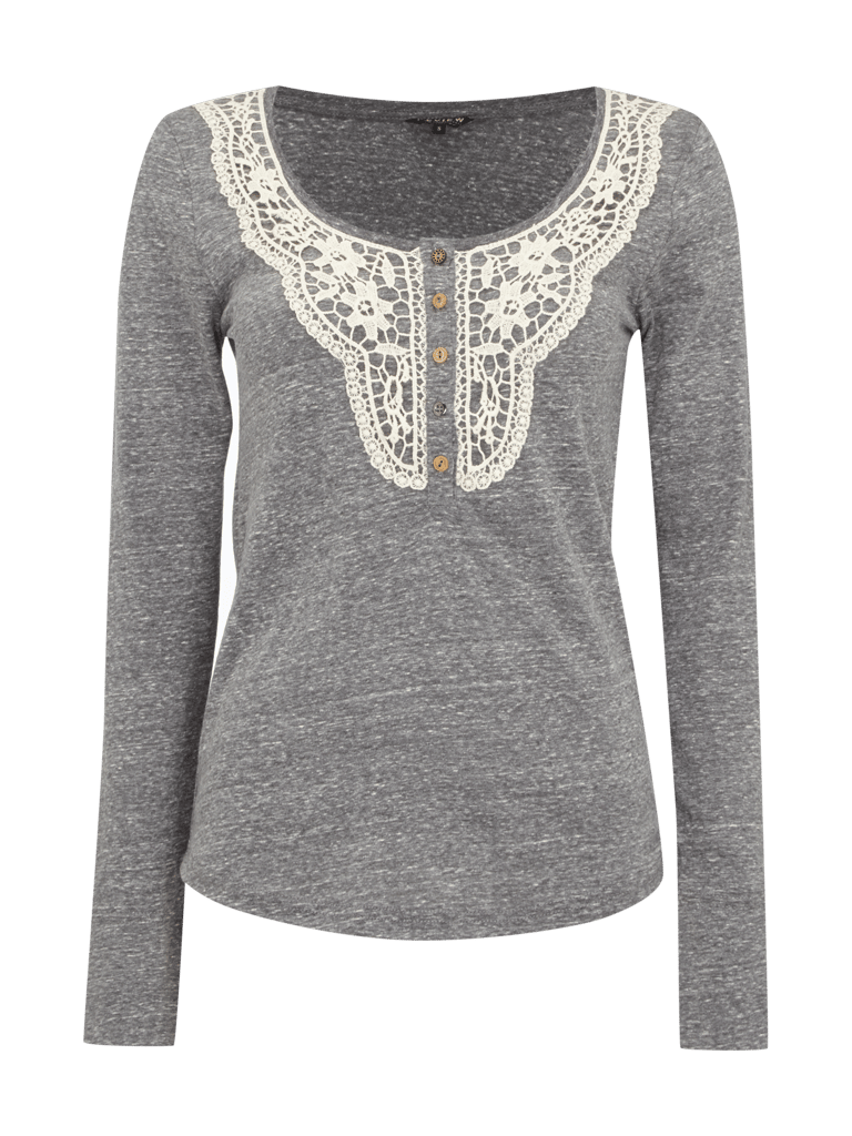 Embroidered Thermal Henley Tee