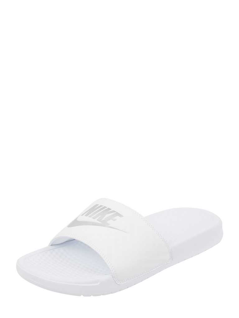 Nike Slides mit Logo Print Modell Benassi weiss online kaufen