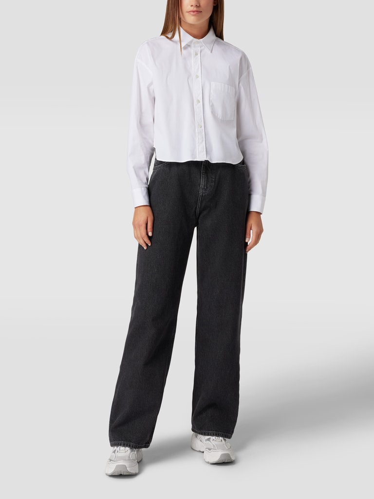 Calvin Klein Jeans High Rise Relaxed Fit Jeans mit Label-Detail 