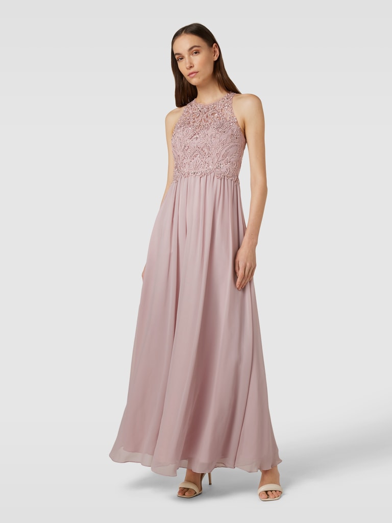 Laona Abendkleid Mit Floralen Stickereien Und Zierbesatz rose Online laona-abendkleid-mit-floralen-stickereien-und-zierbesatz-rose-online
