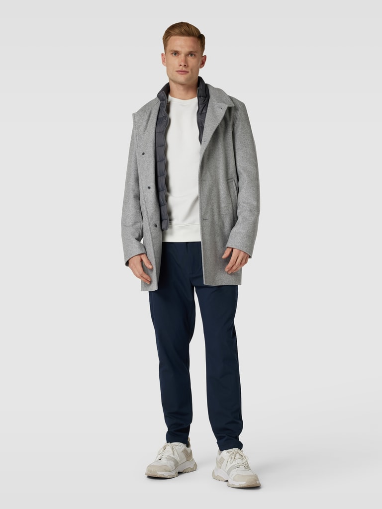 Strellson Mantel mit Stehkragen Modell 'Finlay' (hellgrau) online kaufen