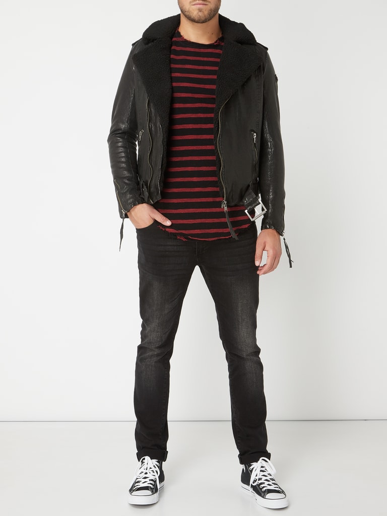 Tigha Ethan Tigha Lederjacke Schwarz Tigha Lederjacke Tigha