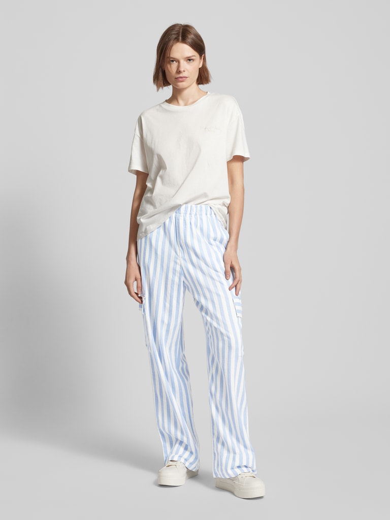 Tom Tailor Relaxed fit chino van een mix van linnen en katoen in olijfgroen online kopen | P&C