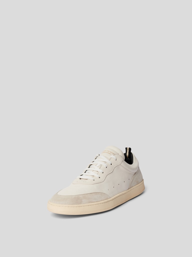 Leather hot sale white plimsolls