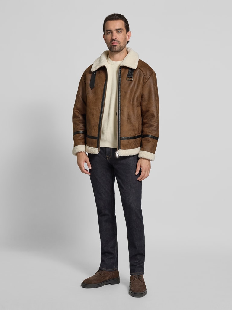 Lindbergh Jacke in Leder-Optik (mittelbraun) online kaufen