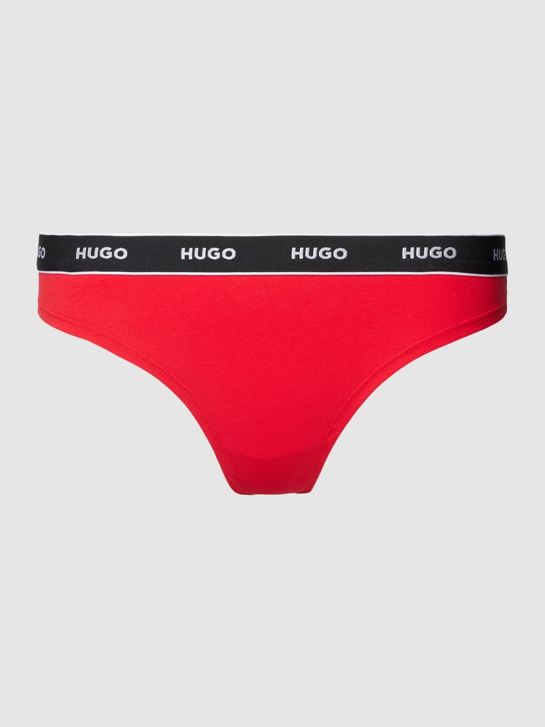 HUGOString mit elastischem Logo-Bund Modell 'Carousel' in rot HUGOString mit elastischem Logo-Bund Modell 'Carousel' in rot