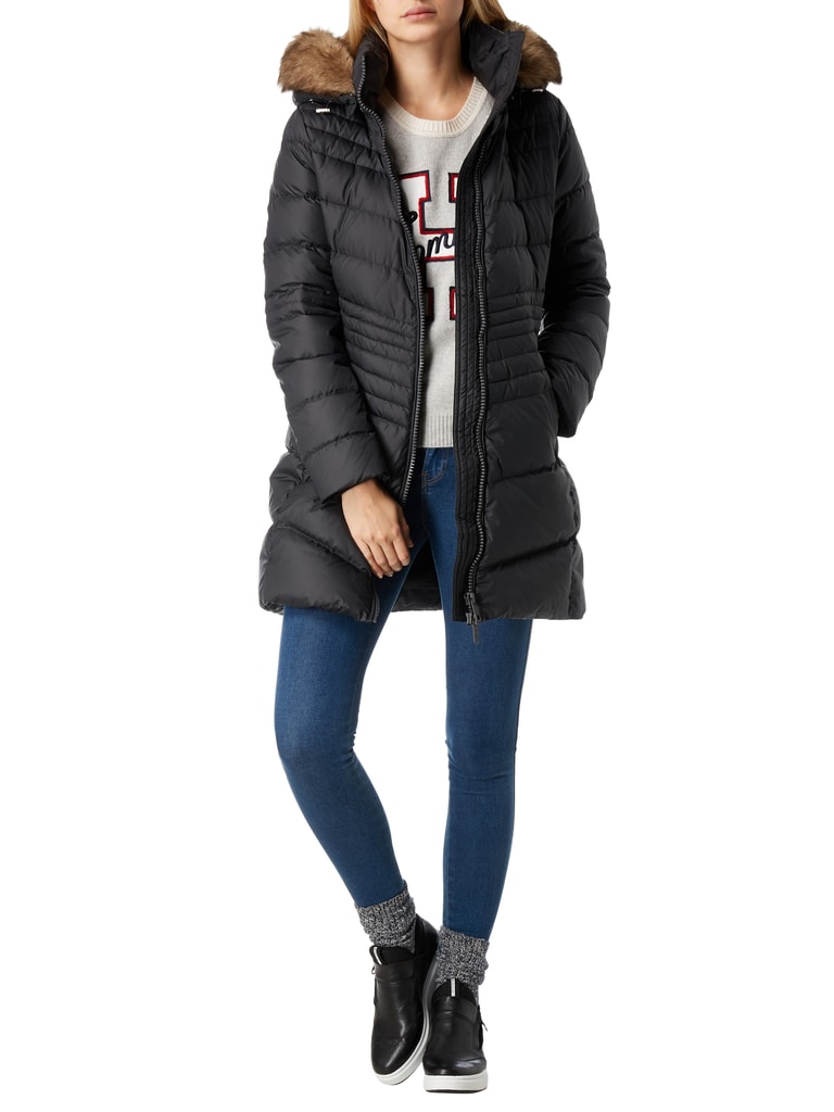 Tommy Hilfiger Daunenmantel mit abnehmbarer Kapuze (black) online 