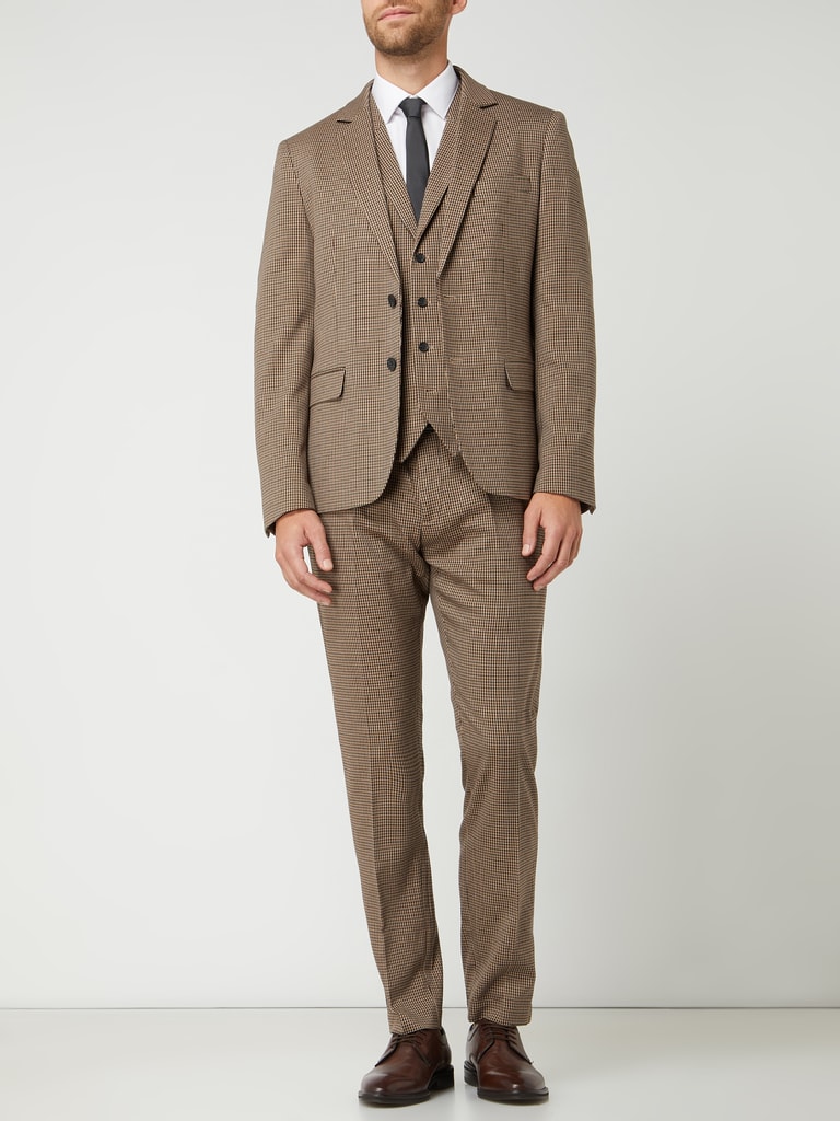 BOSS Slim Fit 2-Knopf-Sakko Aus Cord Modell 'Hanry' (mittelbraun
