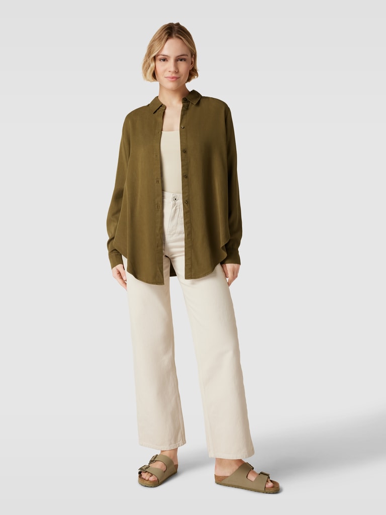 S.Oliver Jeansbluse Langarm – Lässig & Bequem Mit Hemdkragen Und Brusttasche