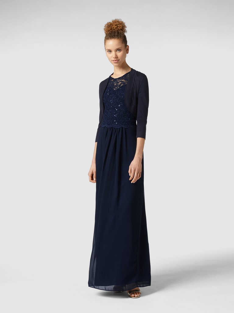 Faszinierend Kleid Dunkelblau Lang Ebenbild