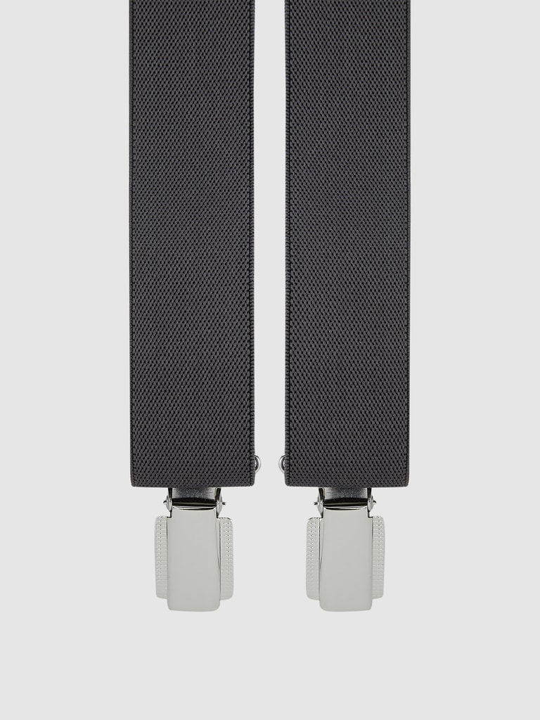 LINDENMANN Hosenträger Für Herren In X-Form – Mit Silbernen Clips, Aus 85% Polyester & 15% Elasthan