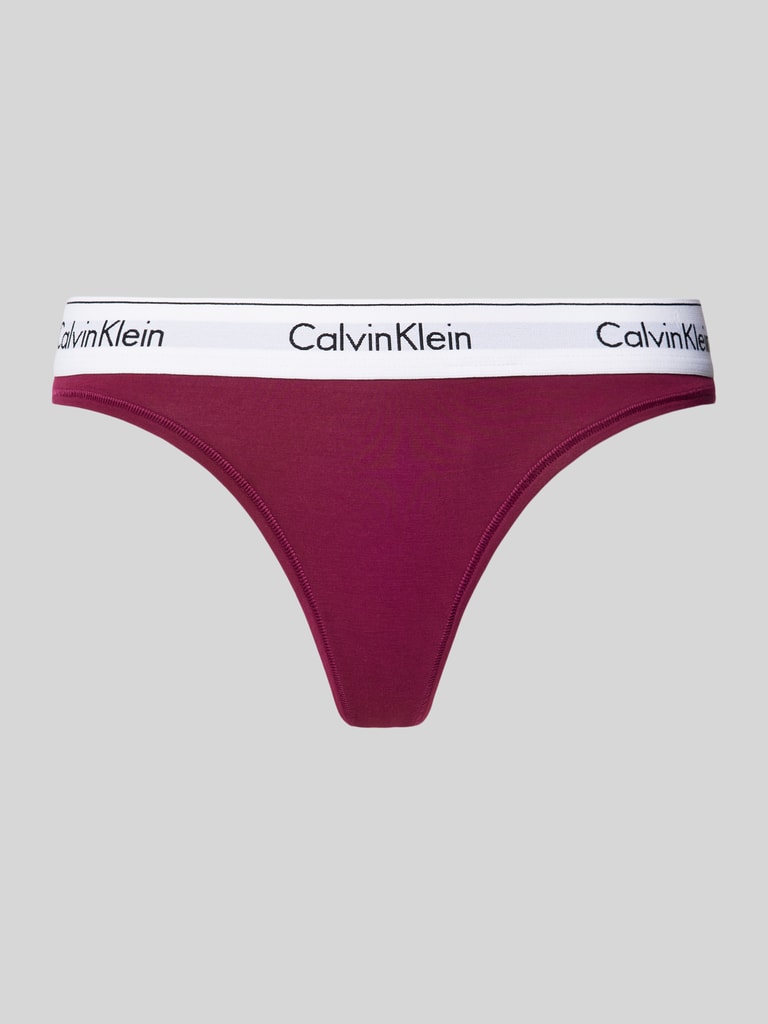 Calvin Klein Underwear String met elastische band met label in fuchsia  online kopen | P&C