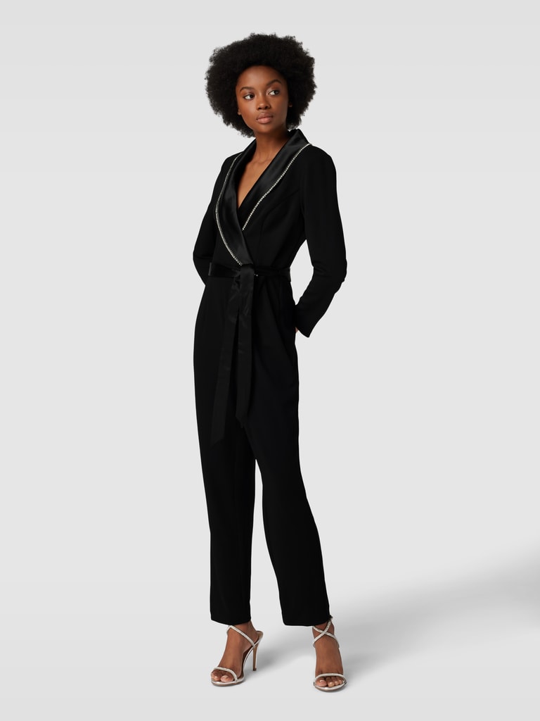 Adrianna papell jumpsuit mit stoffg rtel black online kaufen