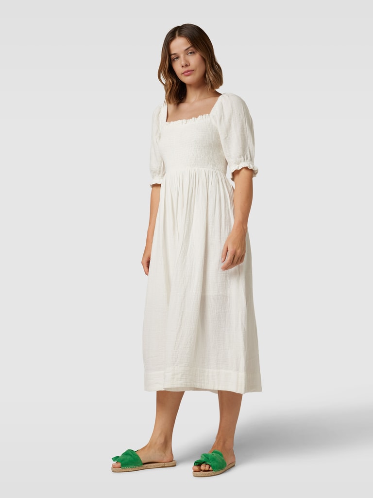 YAS Knielanges Kleid Mit Smok Details Modell TAMMI gruen Online Kaufen yas-knielanges-kleid-mit-smok-details-modell-tammi-gruen-online-kaufen