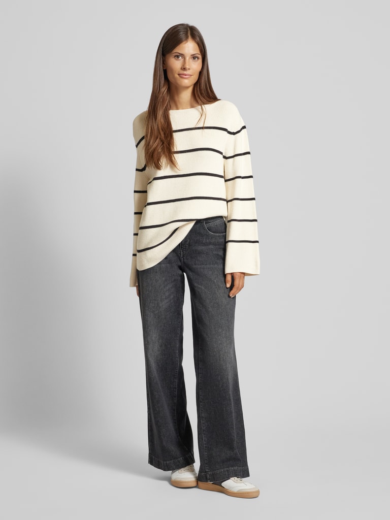 ichi-gebreide-pullover-met-boothals-model-boston-in-ecru-online