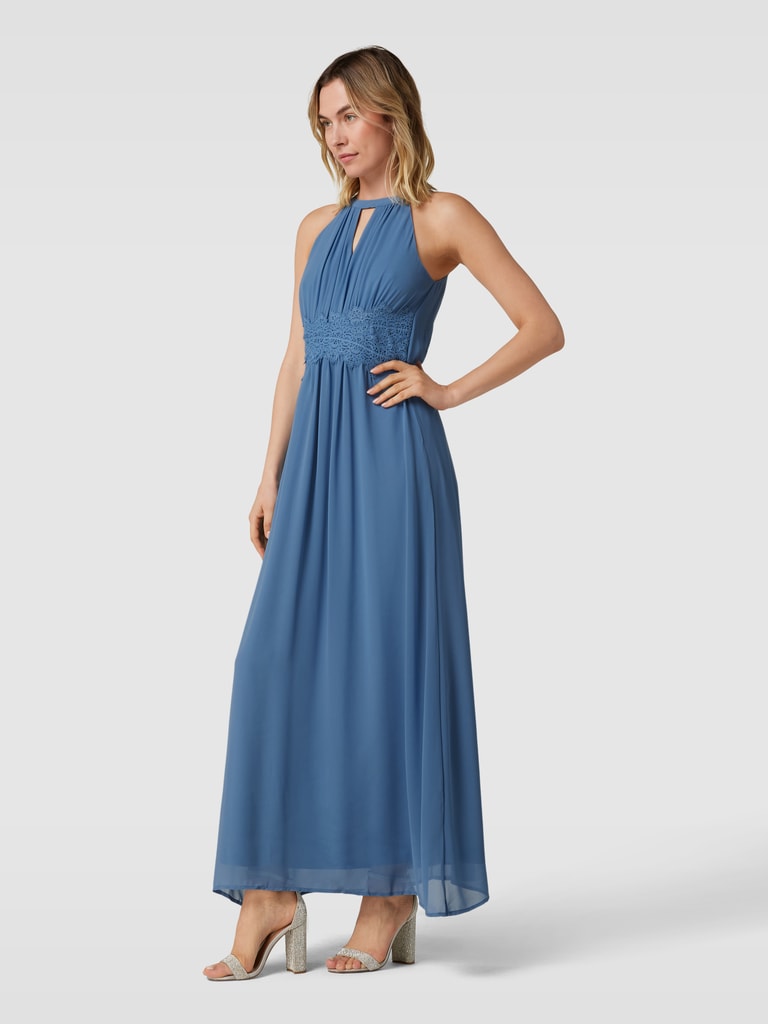 Damen Maxikleid Bohemian - Trägerlos Mit Spitzenbesatz Und Rückenfrei