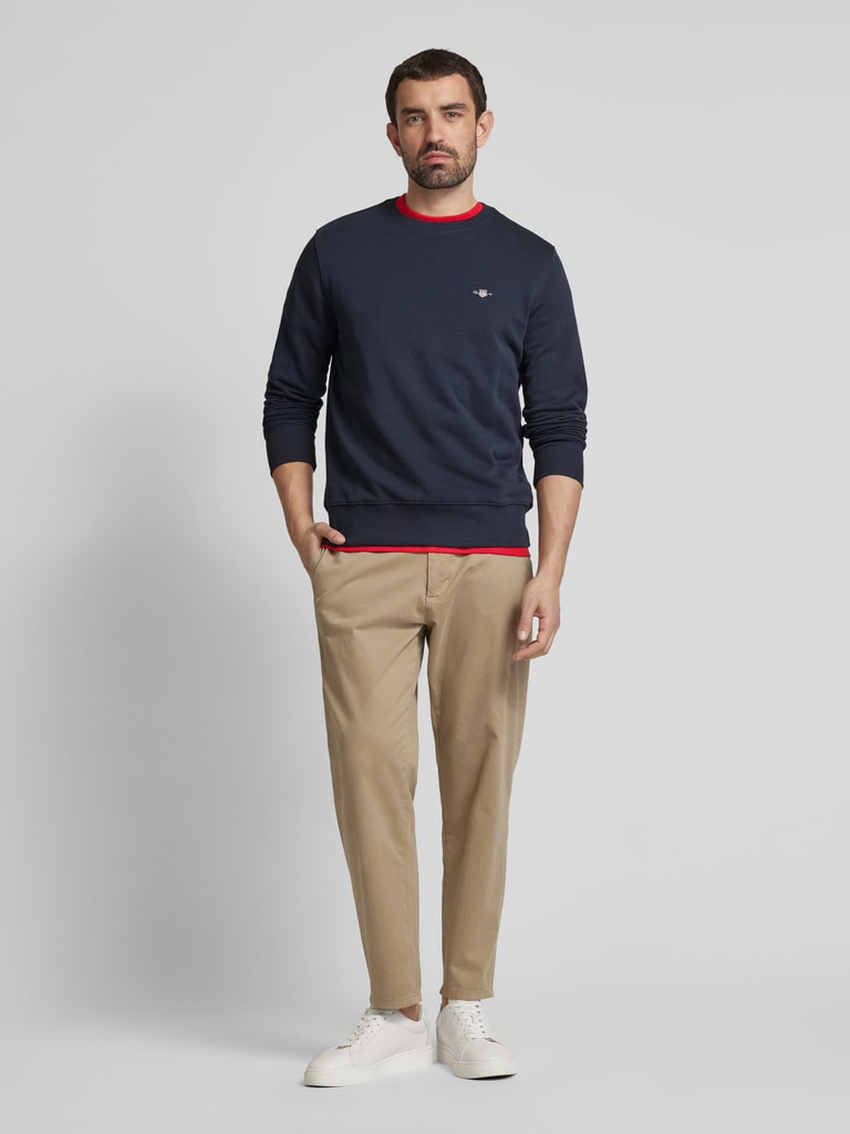 Gant Regular Fit Sweatshirt mit Label-Stitching Modell 'SHIELD' (marine ...