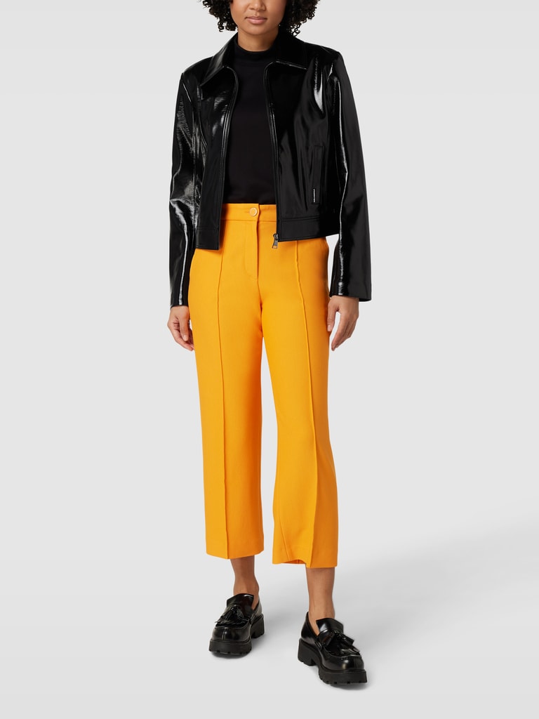 Karl Lagerfeld Jacke in Leder-Optik mit Umlegekragen Modell 'FAUX