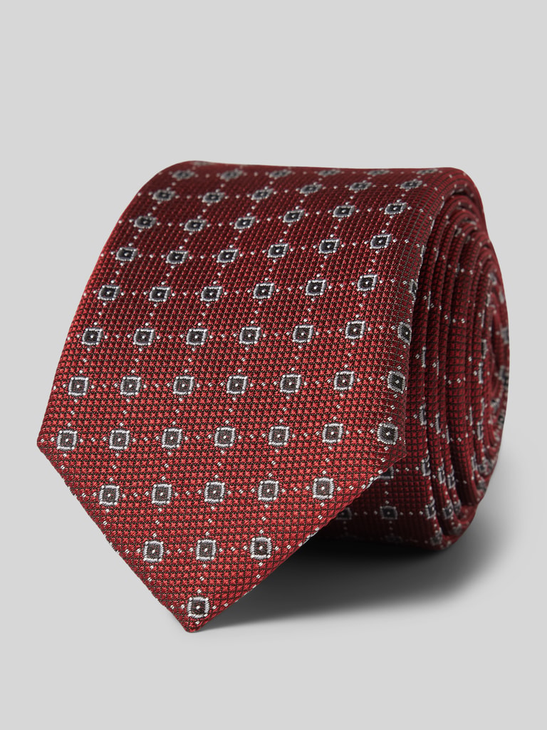 BOSS Krawatte mit Label-Detail (bordeaux) online kaufen